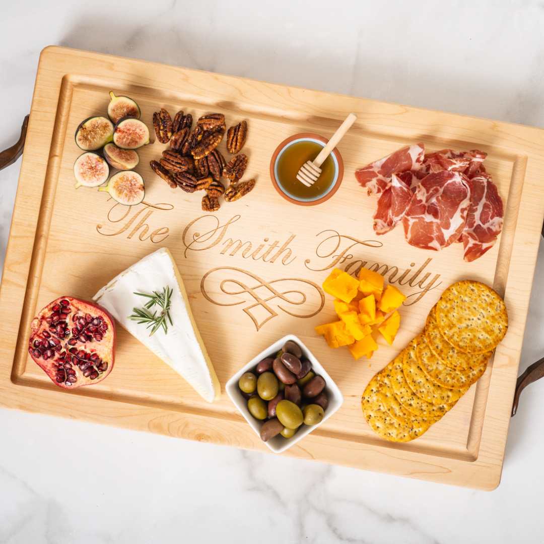 Personalized Maple Wood Cutting + Cheeseboard 20 x 14"