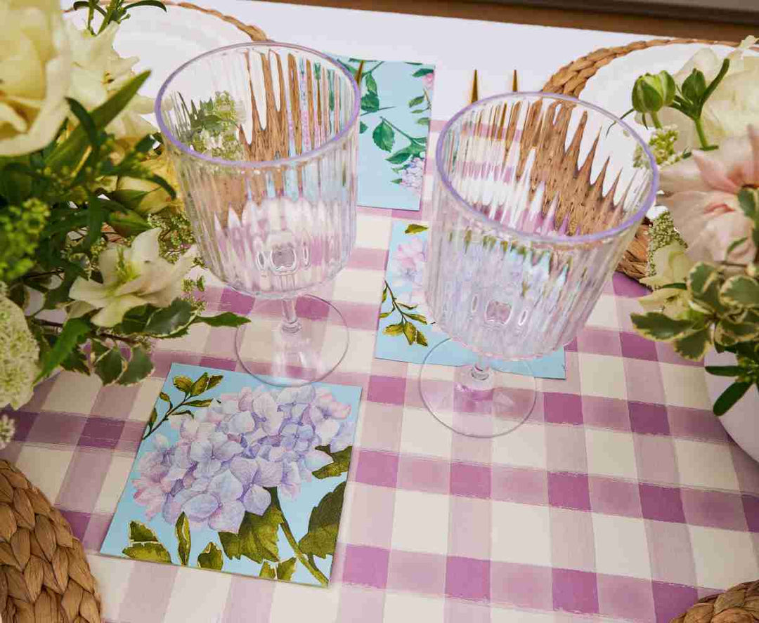 Violet Hydrangea Table Setting