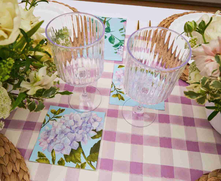 Violet Hydrangea Table Setting