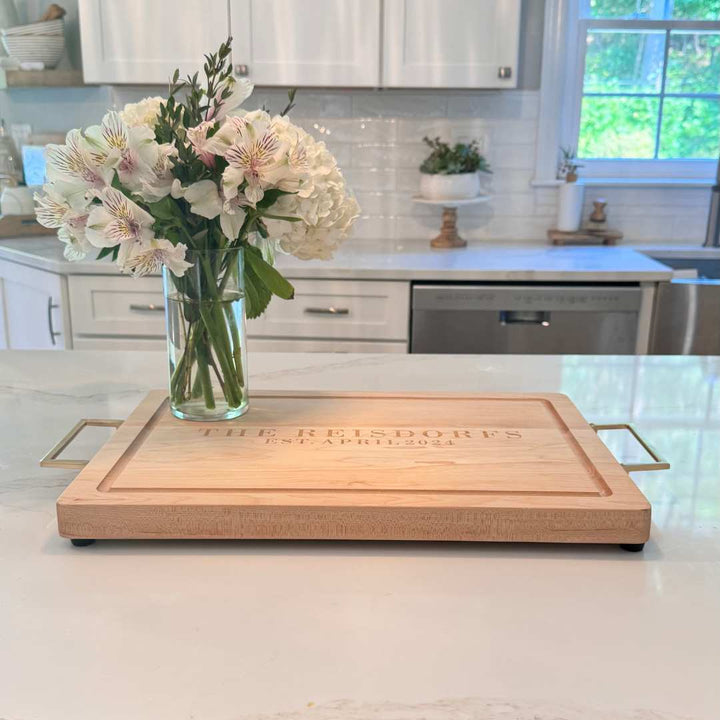 Personalized Maple Wood Cutting + Cheeseboard 18 x 12"