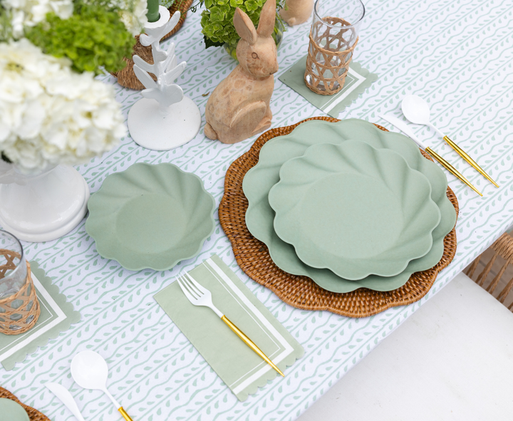 Eco-Friendly Table Setting- Sage
