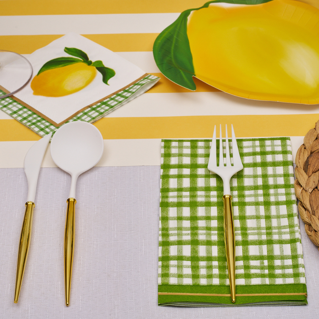 Guest Towel Lemon and Stem 3 Ply/20pk