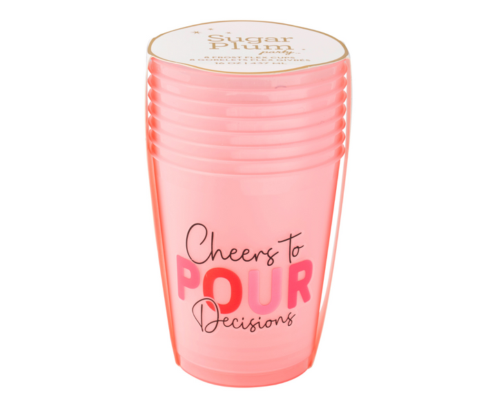 Cocktail Cheers Frost Flex Cups/8pk - Cheers to Pour Decisions