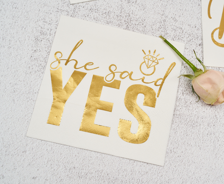 She said Yes Cocktail Napkins /26pk