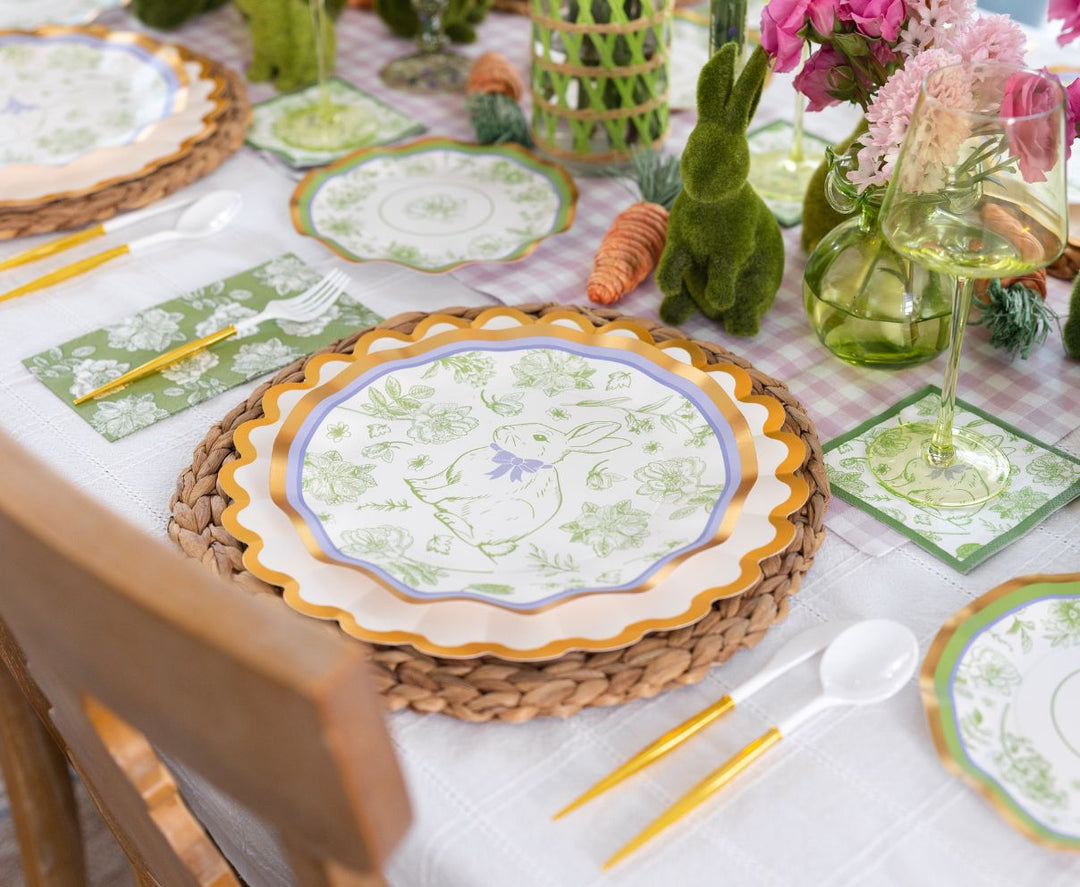 Easter Toile Dinner Plates/8pk