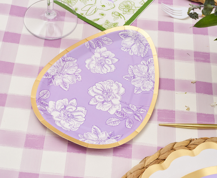 Easter Toile Assorted Die Cut Salad Plates/8pk