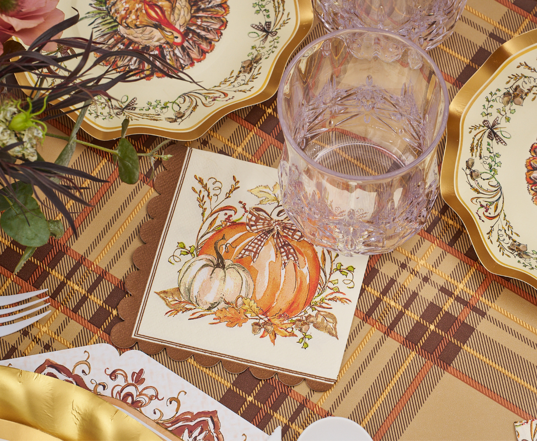 Turkey & Gourds Cocktail Napkins/26pk