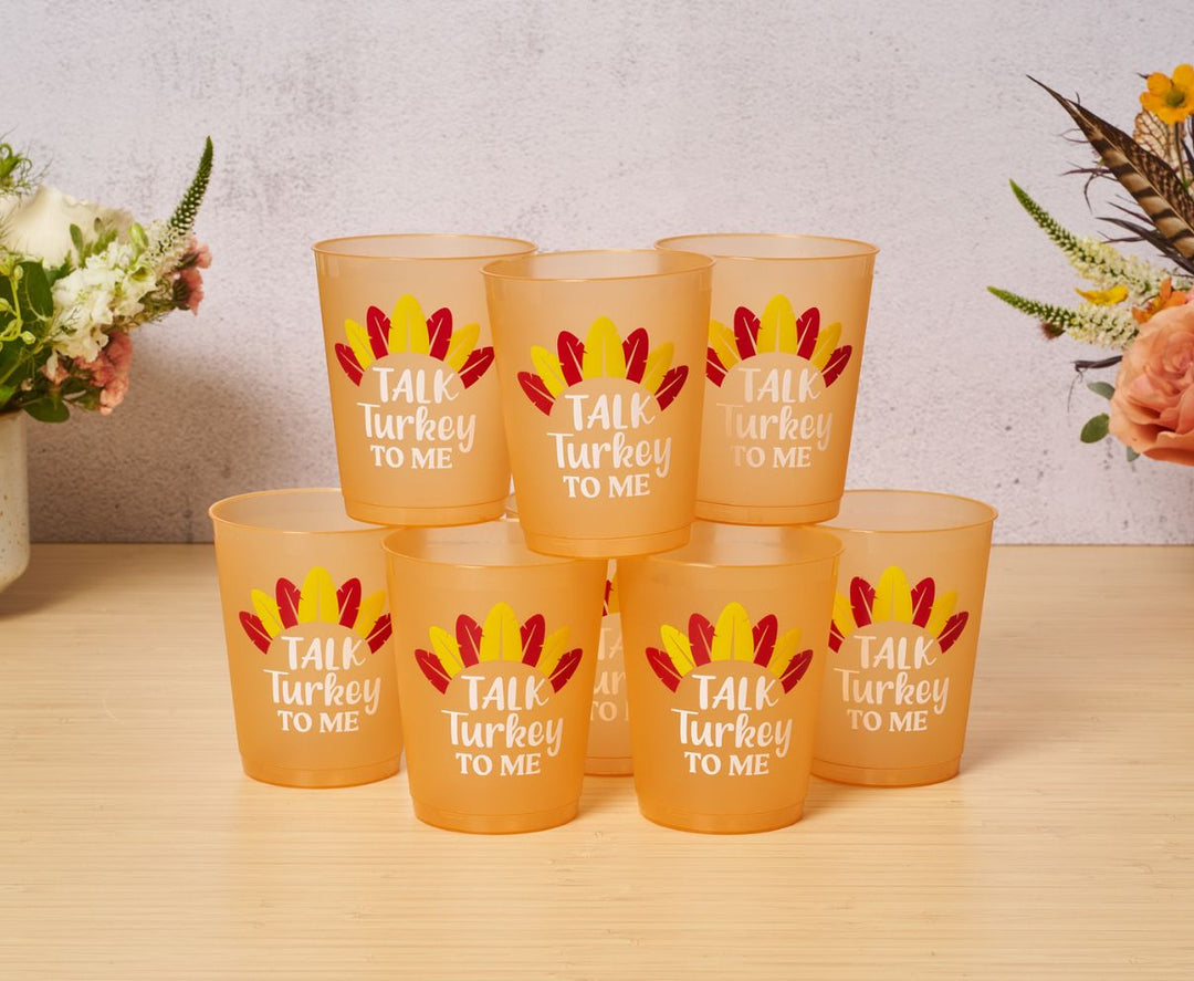 Give Thanks Frost Flex Cups/8pk - Talk Turkey to Me