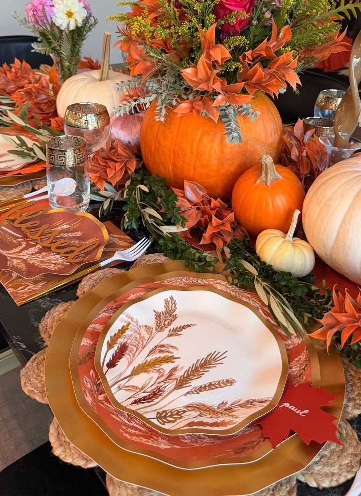 Harvest Wheat: Thanksgiving Table for 16