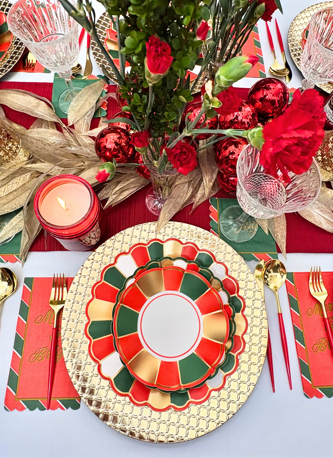 Joyful Christmas Table Setting