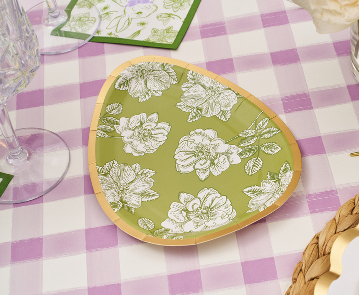 Easter Toile Assorted Die Cut Salad Plates/8pk