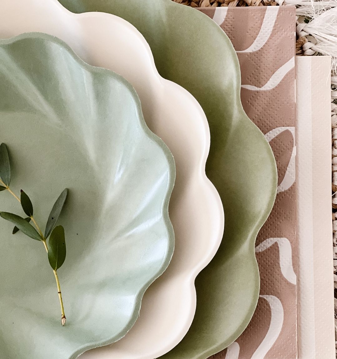 Simply Eco Salad Plate- Sage/8pk – Sophistiplate LLC