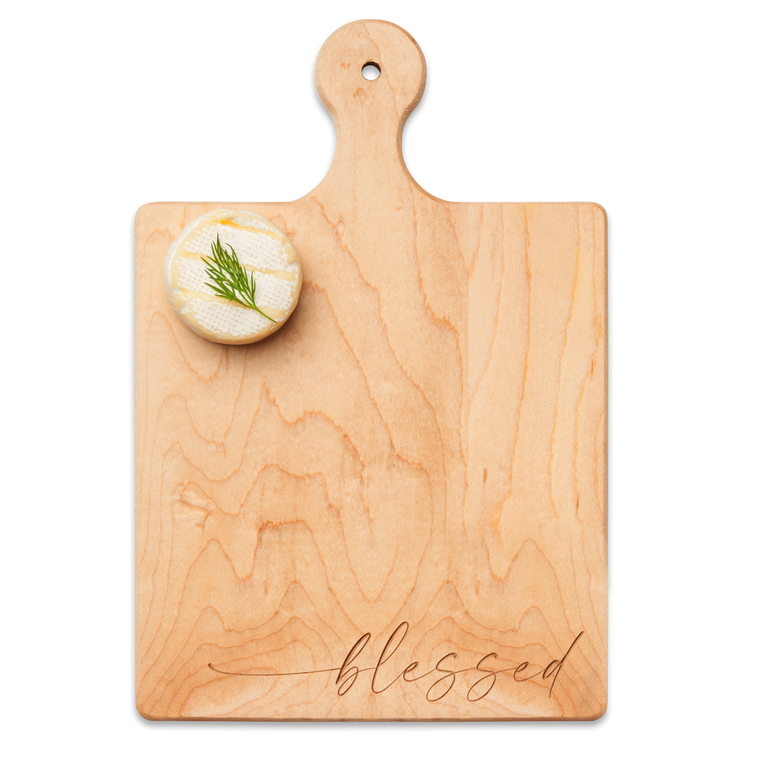 Artisan Maple Paddle Board | Blessed Script | 9 x 6"