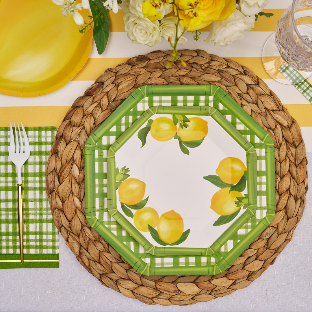 Salad Plate Lemon and Stem/8pk