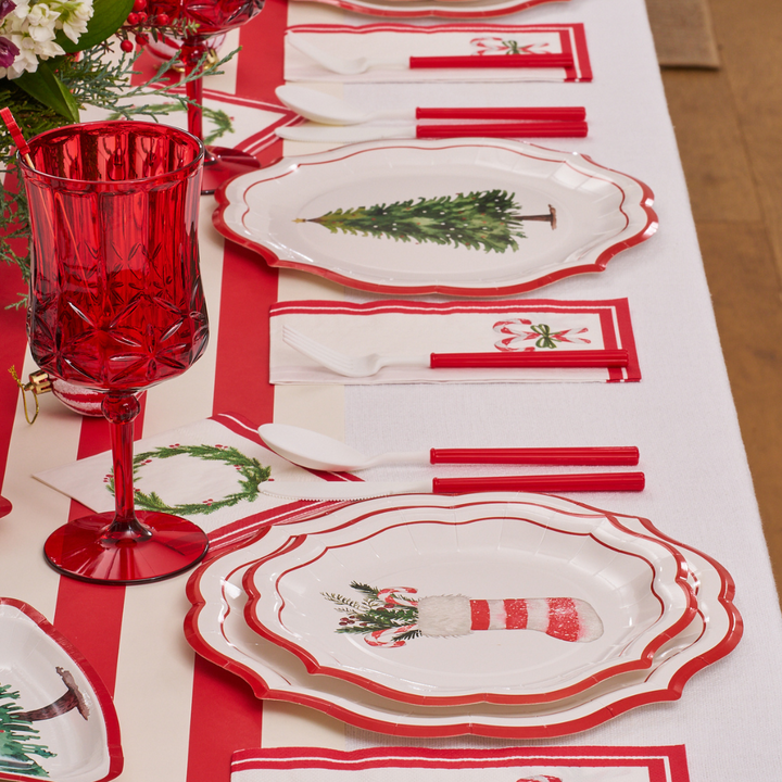 Merry and Bright Paper Salad Plate/8pk