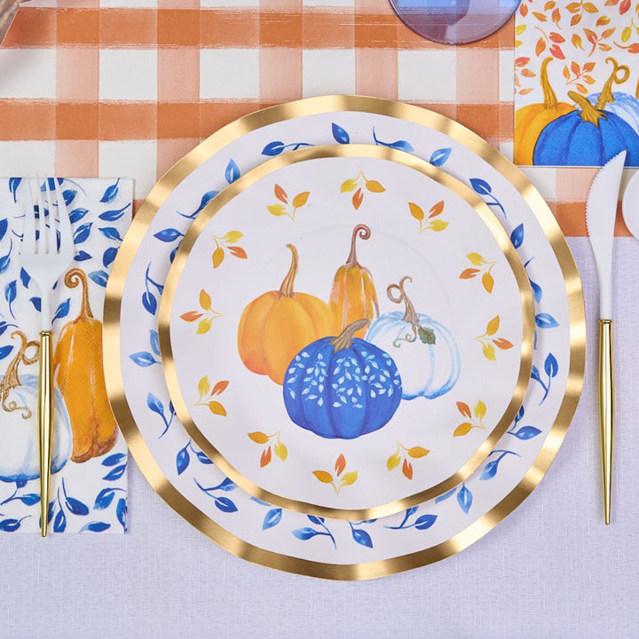 Wavy Salad Plate Harvest Blues/8 pkg