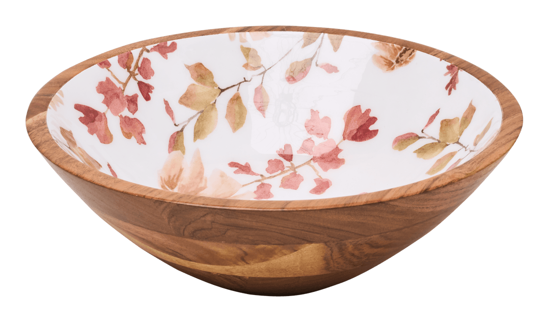 Acacia Bowl | Antique Floral Pattern Enamel | 12 X 4"