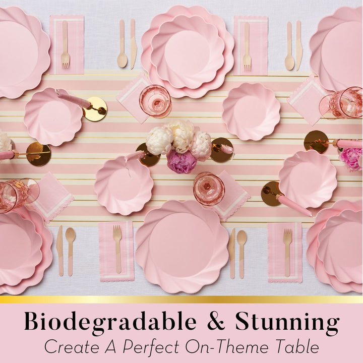 Simply Eco Compostable Table Setting - Blush