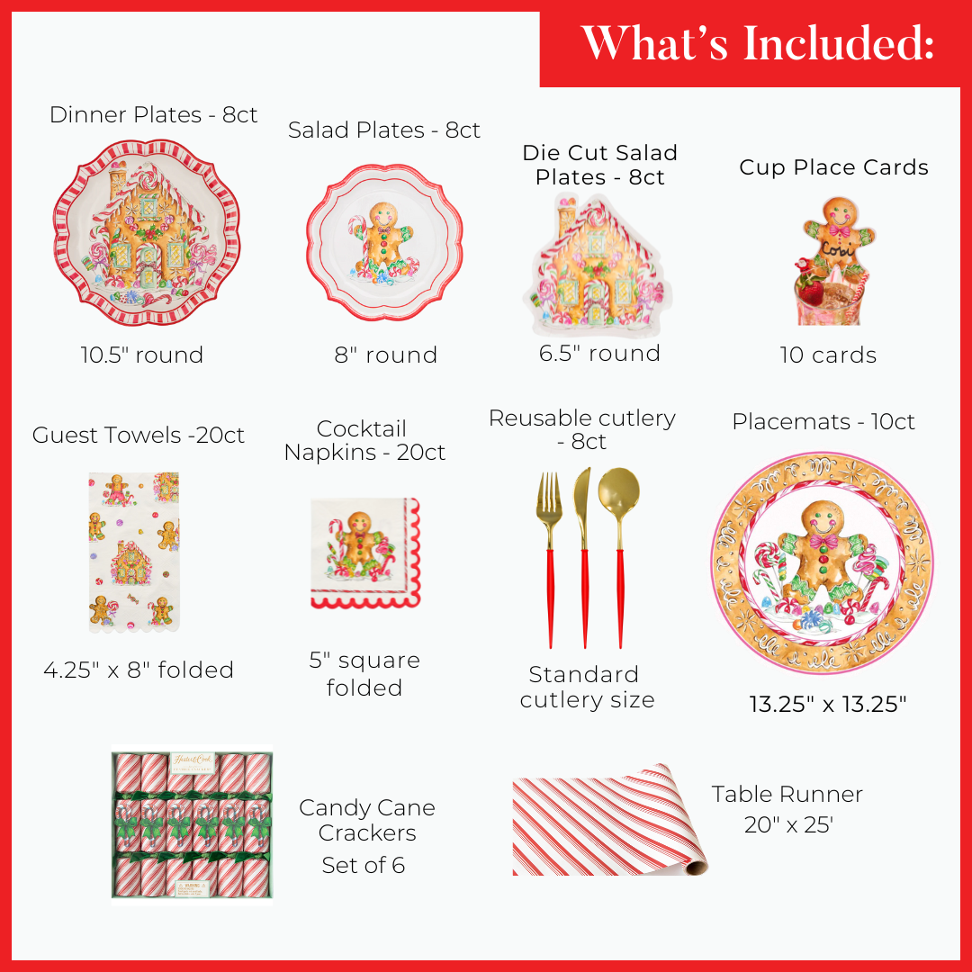 Gingerbread: Christmas Table for 8