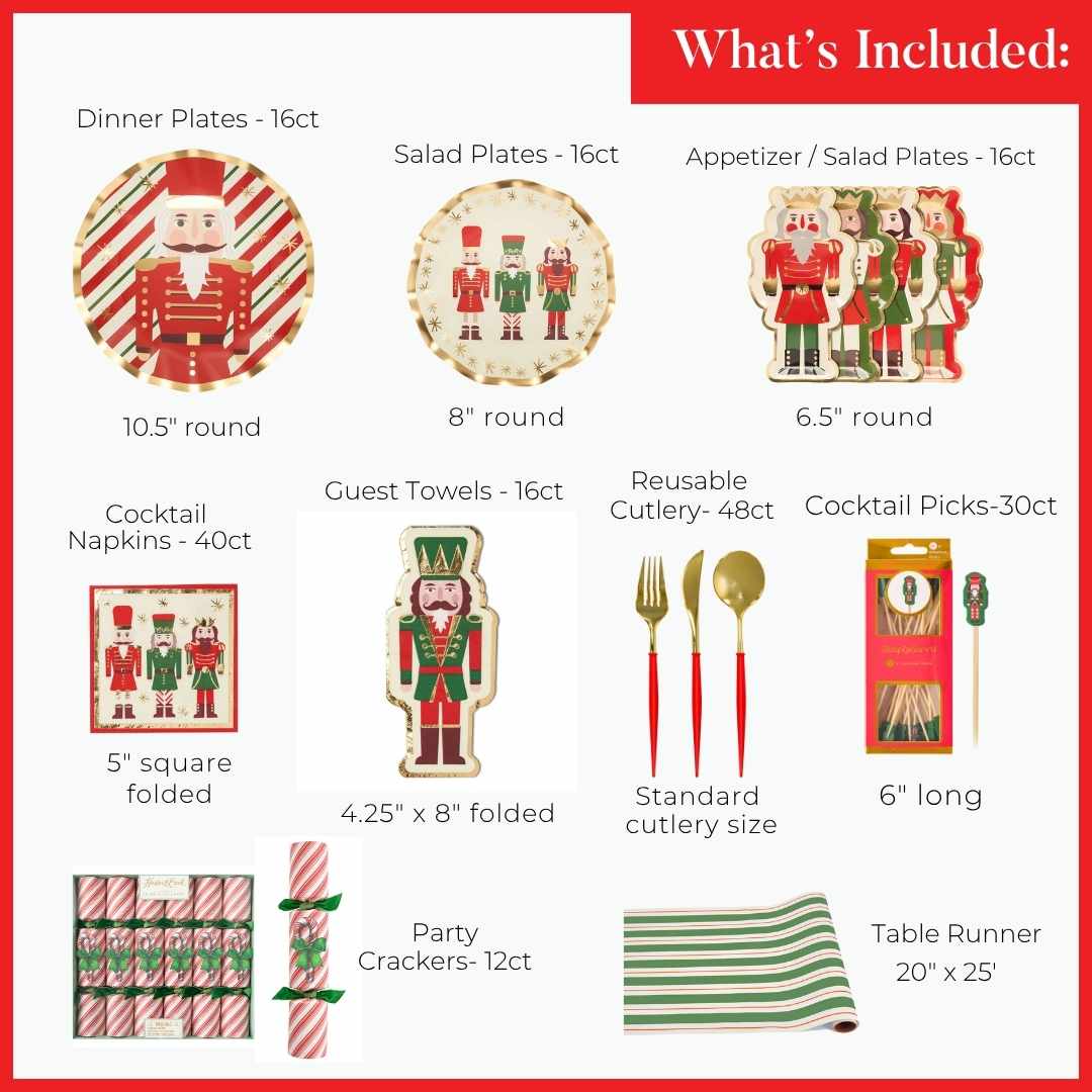 Nutcracker: Christmas Table for 16