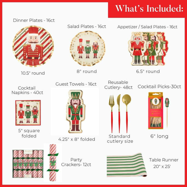Nutcracker: Christmas Table for 16