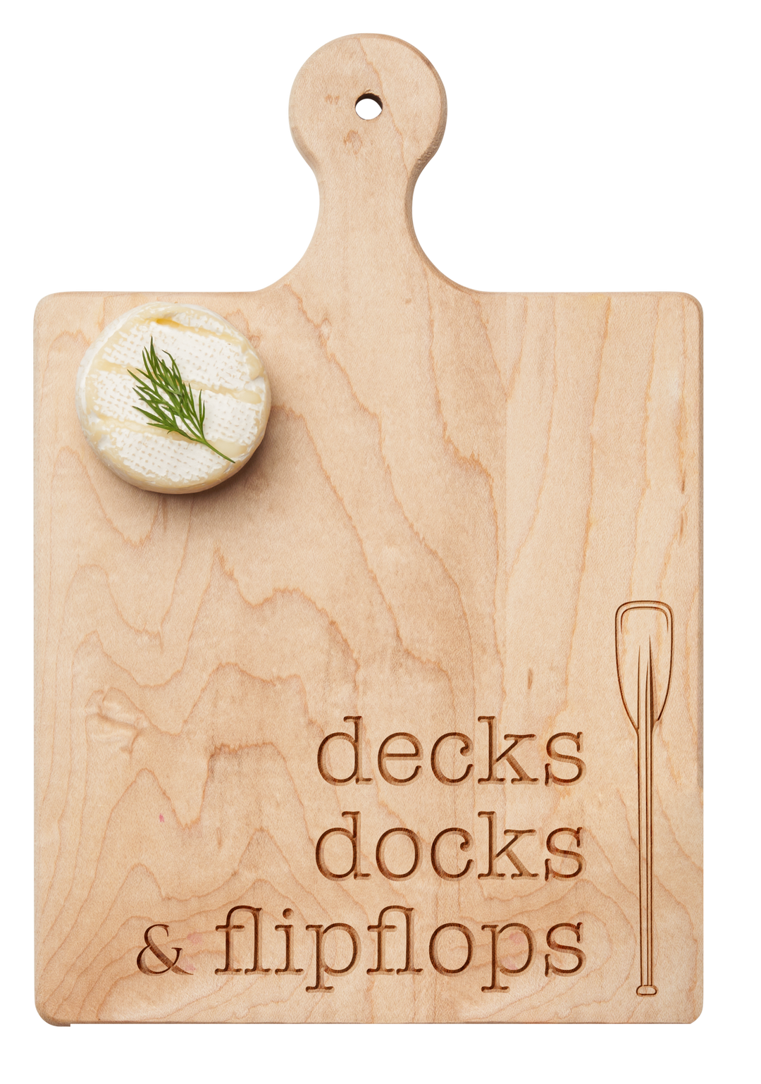Artisan Maple Paddle Board | Deck Docks & Flipflops | 9" x 6"
