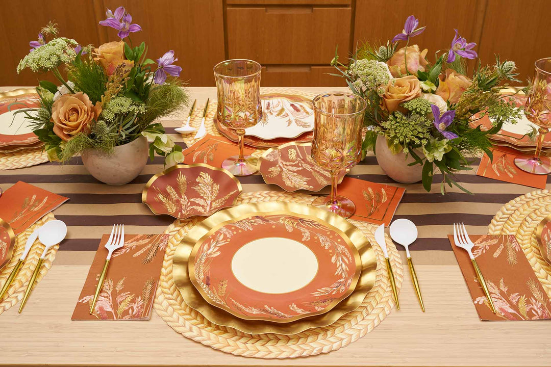 Harvest Wheat Wavy Dinner Plates
