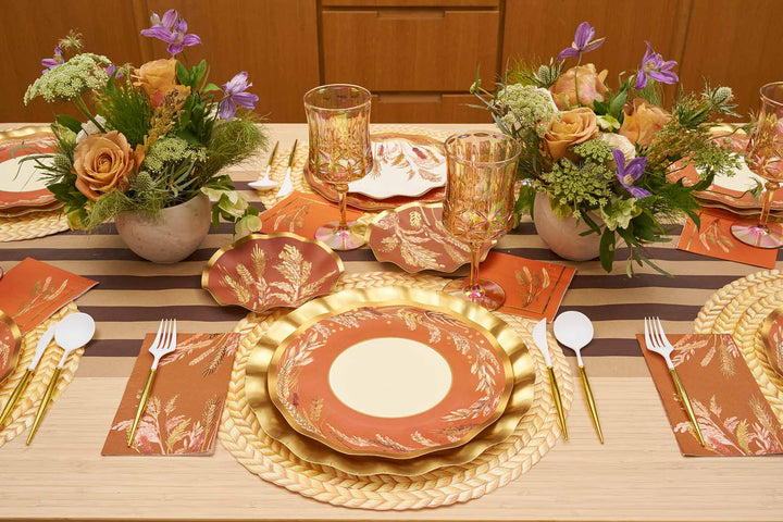 Harvest Wheat Wavy Dinner Plates