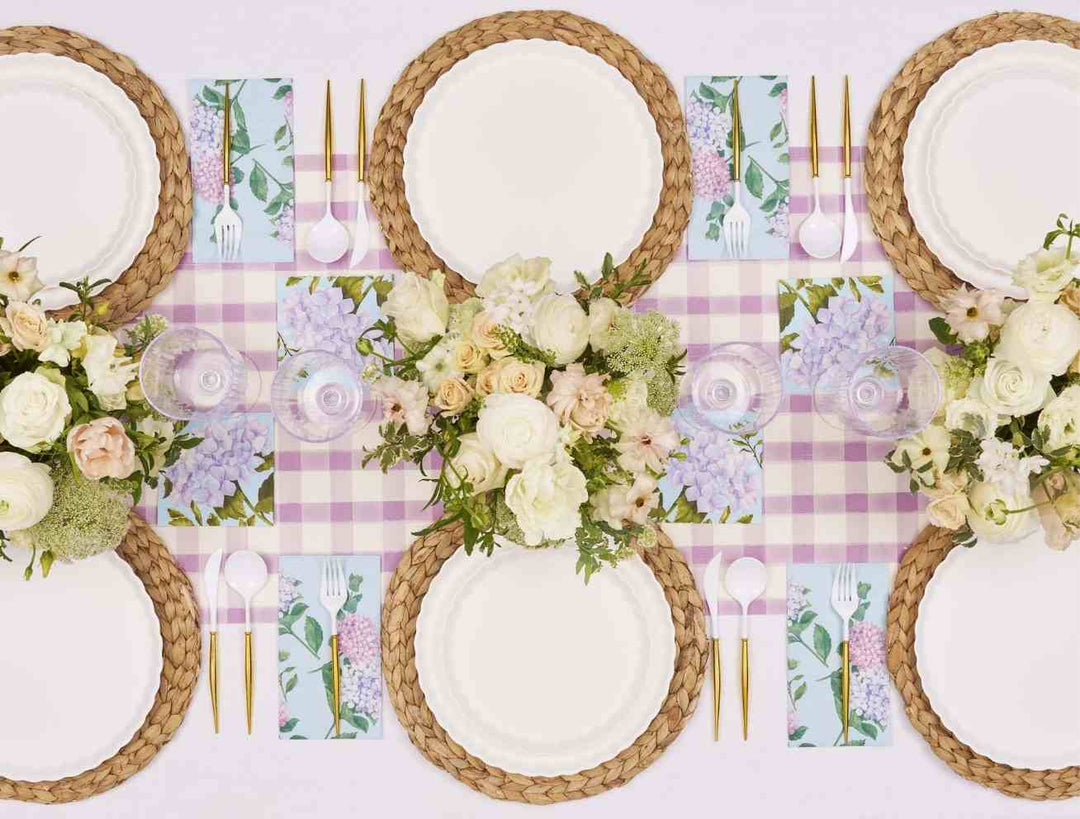 Violet Hydrangea Table Setting