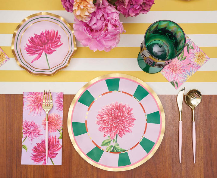 Spring Tablescape for 16: Dahlia Garden