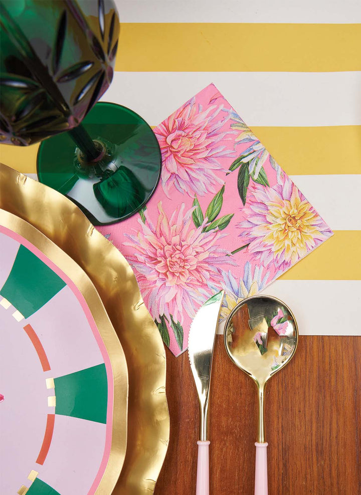 Spring Tablescape for 16: Dahlia Garden
