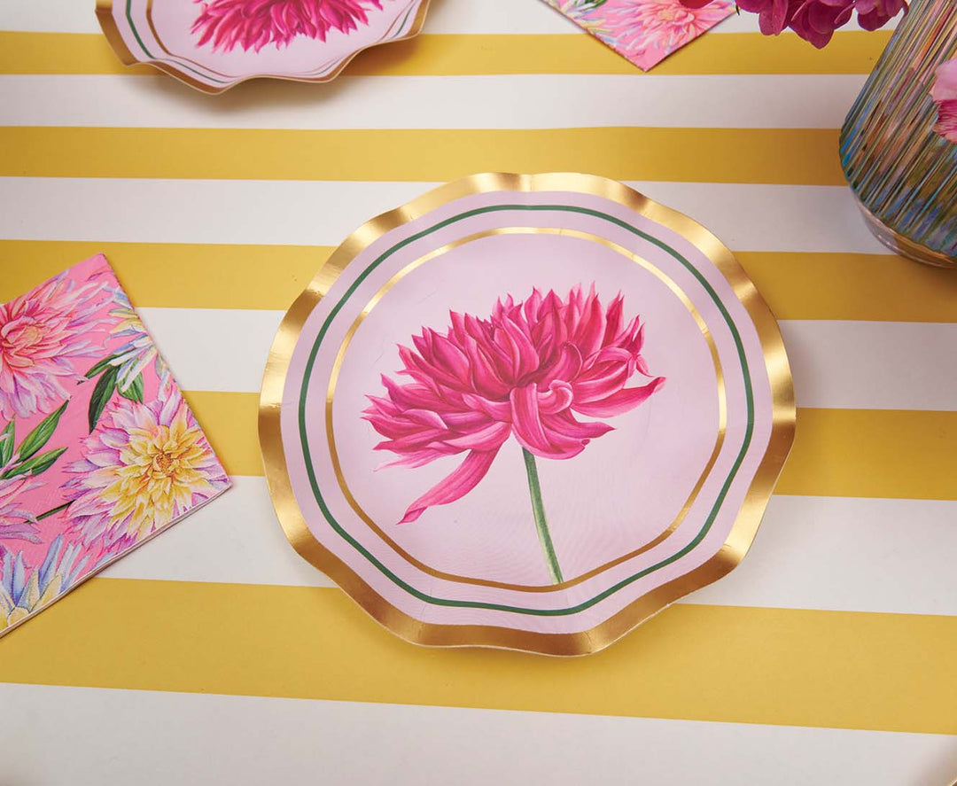 Spring Tablescape for 16: Dahlia Garden