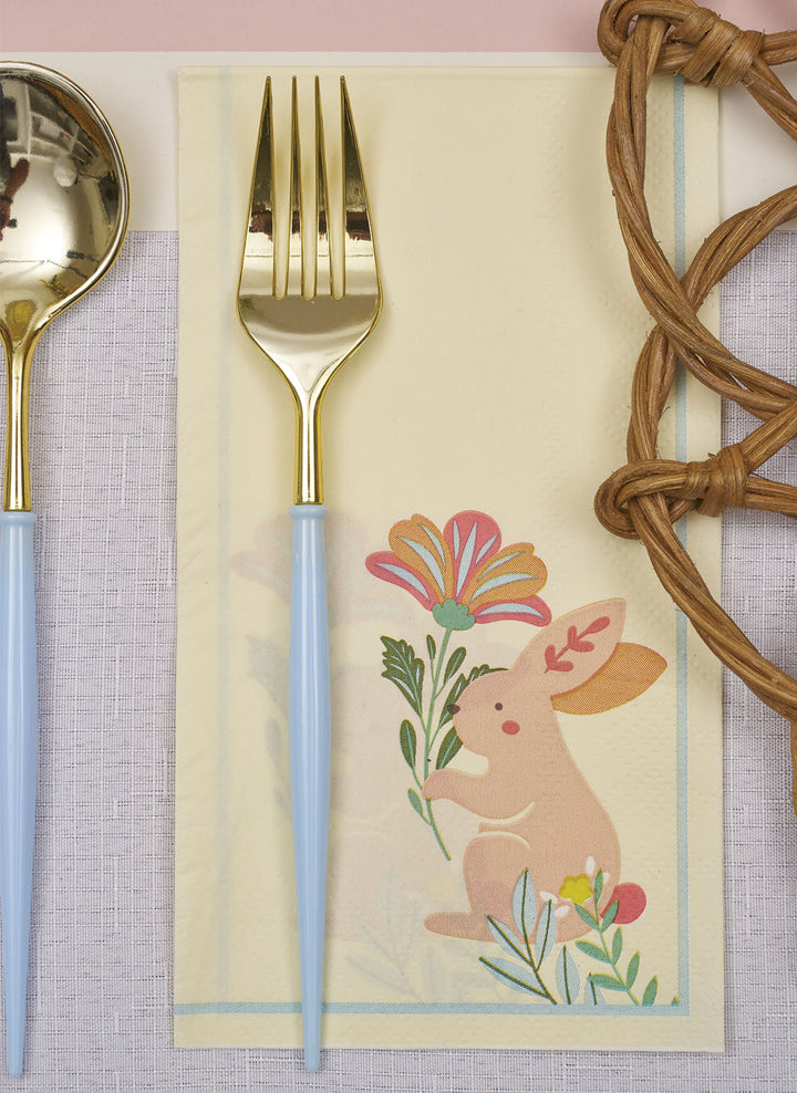 Bella Cutlery Gold/Sky Blue Handle/24pkg
