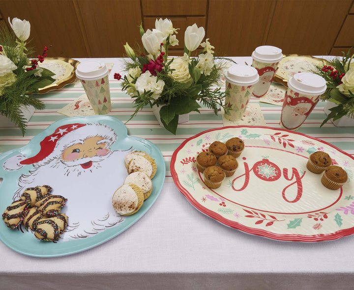 Vintage Santa Melamine Serving Platter