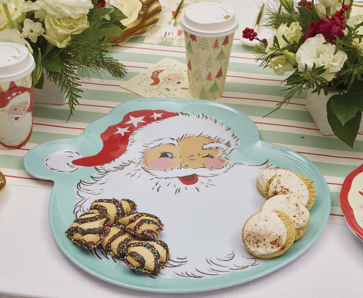 Vintage Santa Melamine Serving Platter