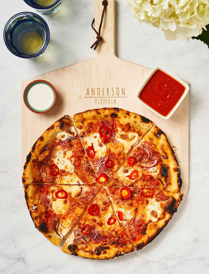 Personalized Maple Wood Pizza Peel 14 x 21"