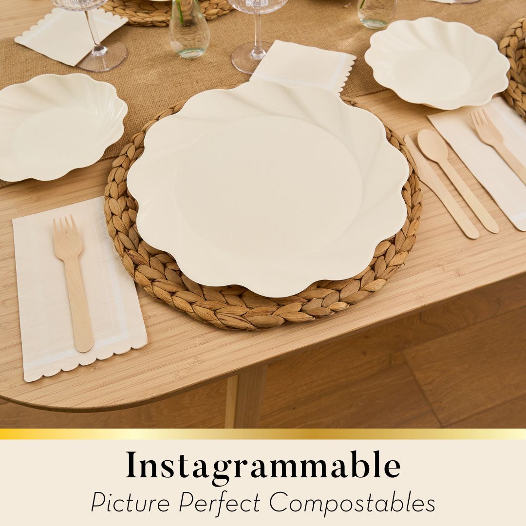 Simply Eco Dinner Plate- Cream/8pkg