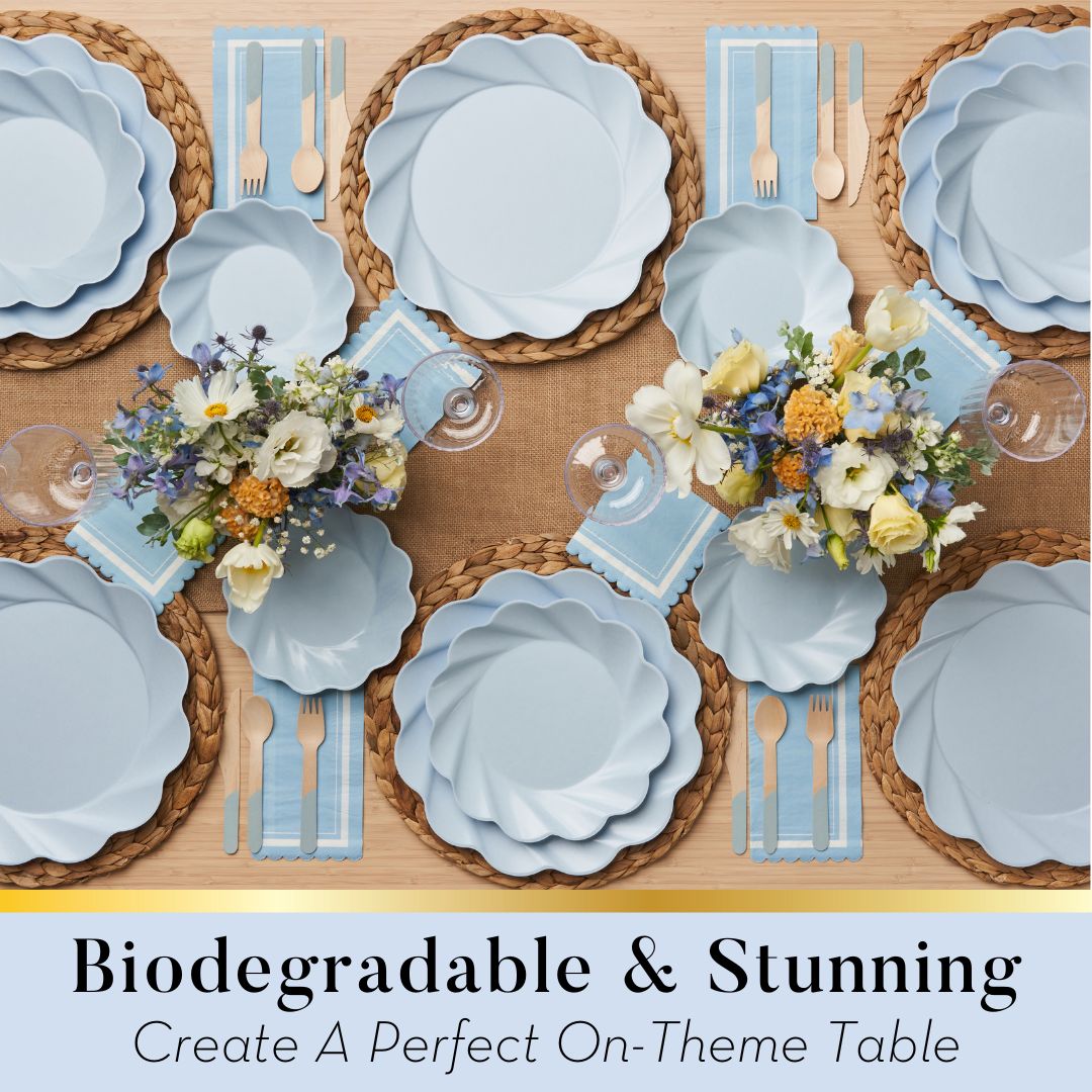 Simply Eco Salad Plate Sky- Sky Blue/8pk – Sophistiplate LLC