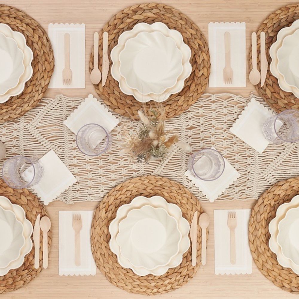 Simply Eco Compostable Table Setting - Cream