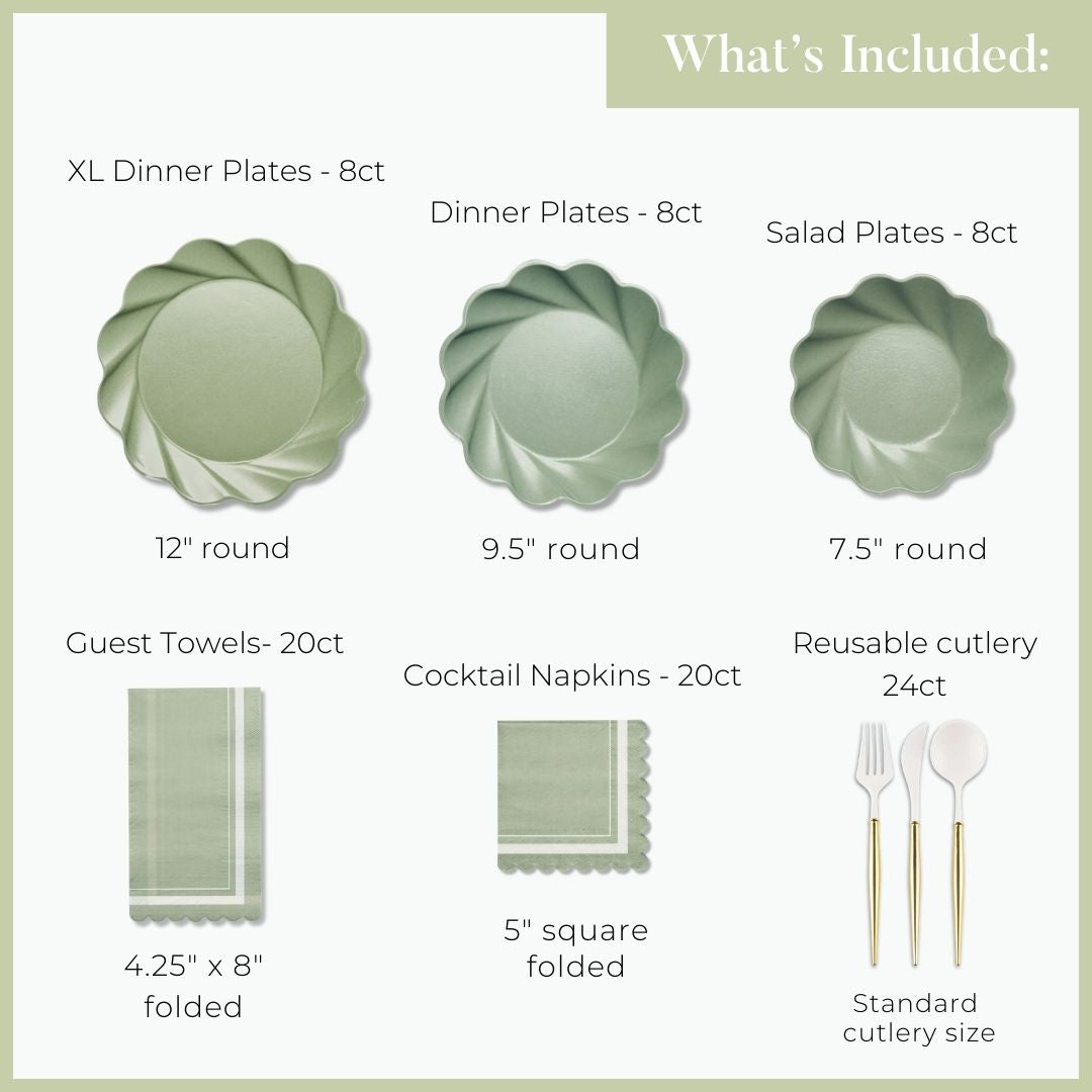 Eco-friendly Table Setting- Sage