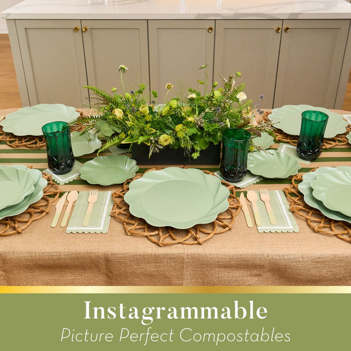 Simply Eco Extra Large Plate- Sage/8pk