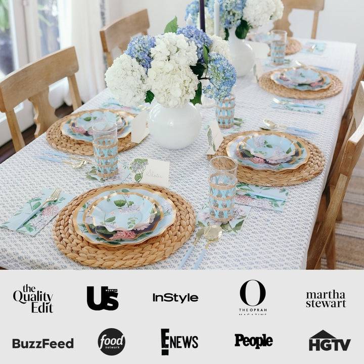 Spring Tablescape for 16: Hydrangea