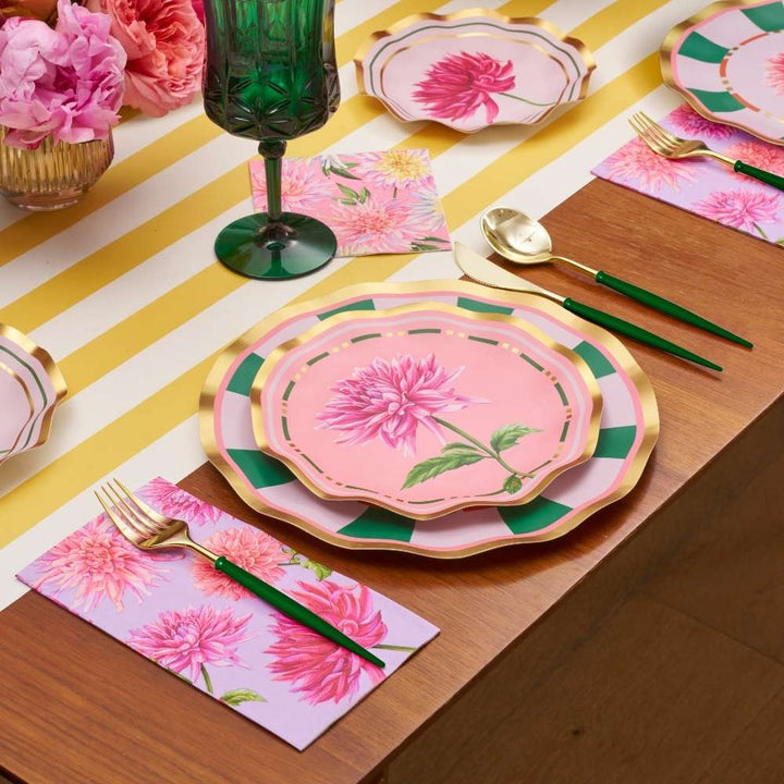 Spring Tablescape for 16: Dahlia Garden