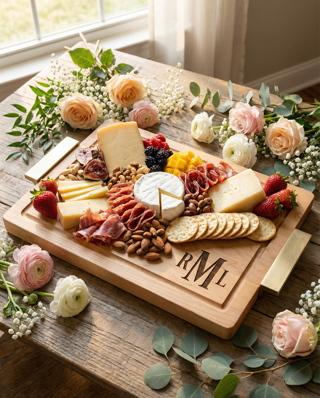 Personalized Maple Wood Cutting + Cheeseboard 18 x 12"