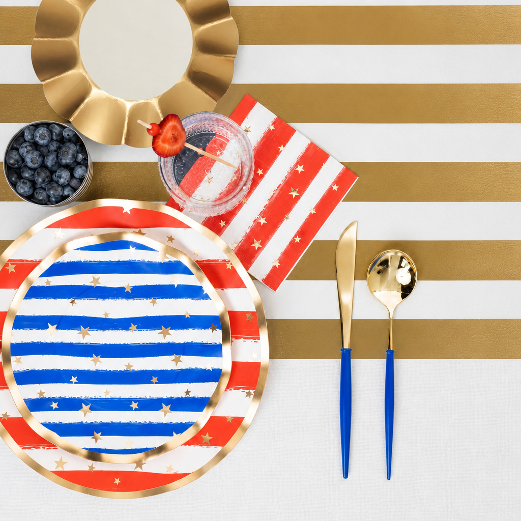 4th of July Table for 16+: Patriotic Confetti