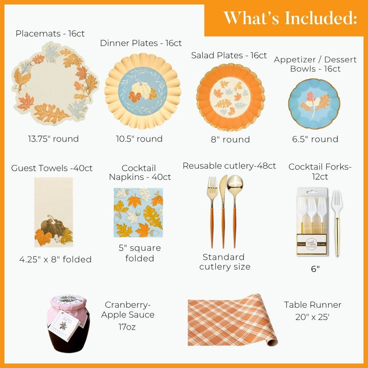 Gilded Harvest: Thanksgiving Table for 16