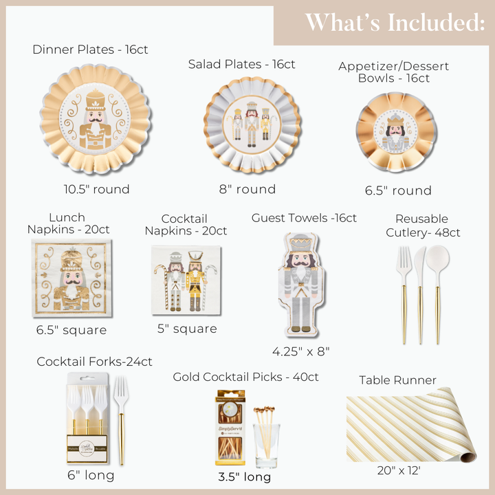Gilded Nutcracker: Christmas Table for 16