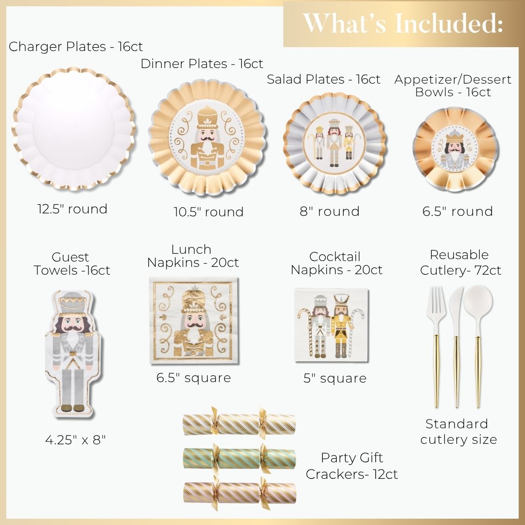 Gilded Nutcracker: Christmas Table for 16