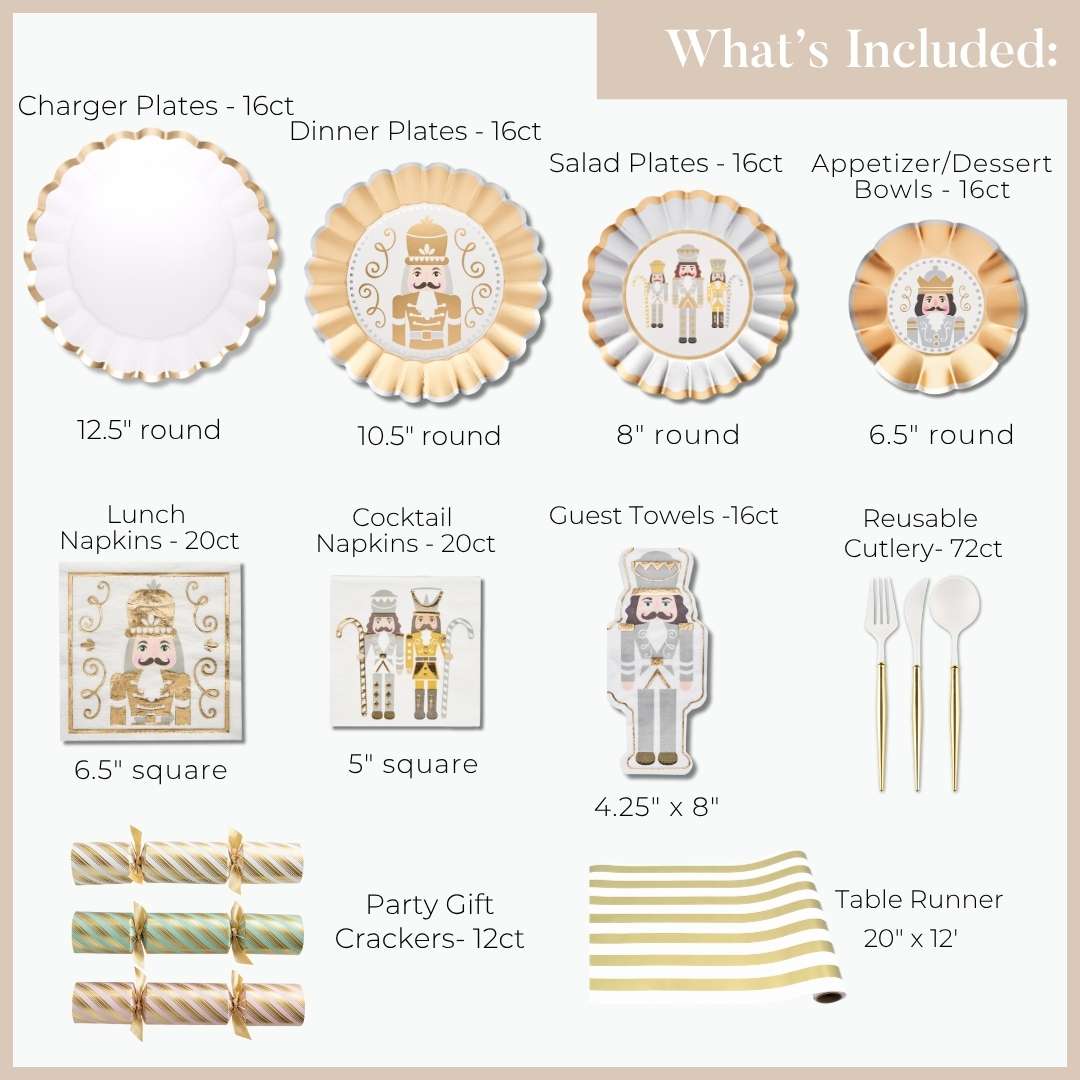 Gilded Nutcracker: Christmas Table for 16