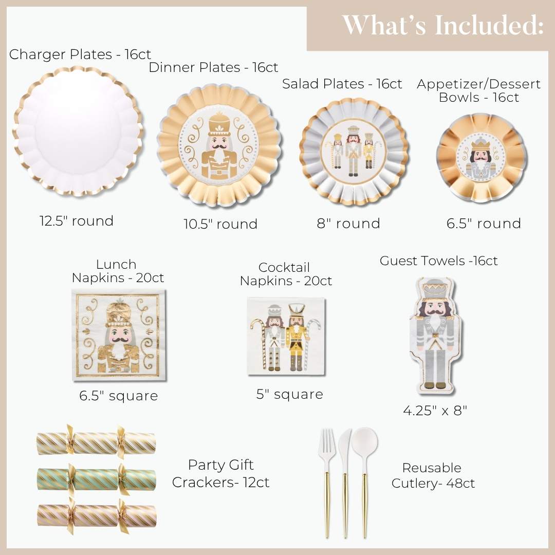 Gilded Nutcracker: Christmas Table for 16
